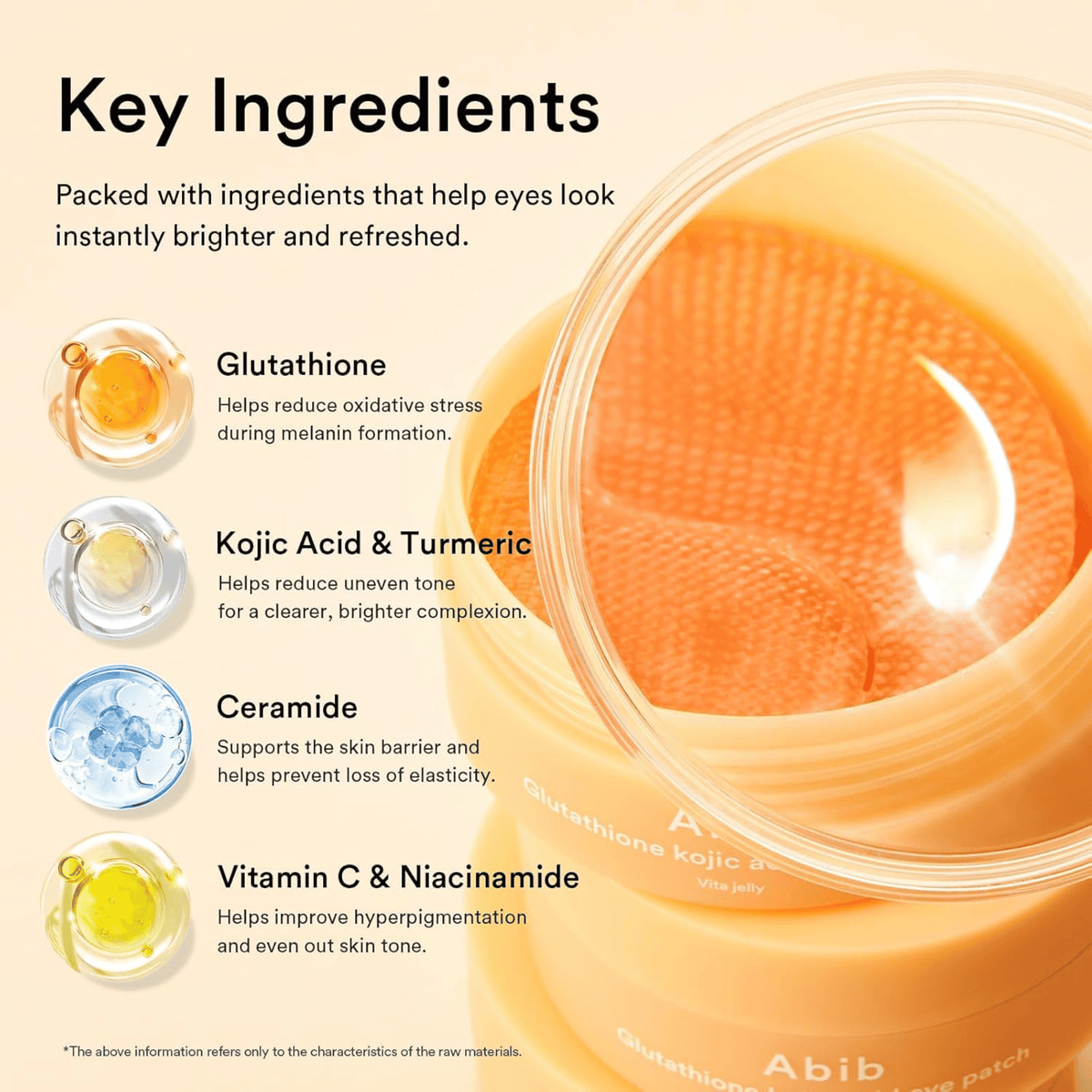 Abib Glutathione Kojic Acid Eye Patch 60Stk - cosmadic