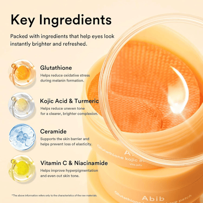 Abib Glutathione Kojic Acid Eye Patch 60Stk - cosmadic
