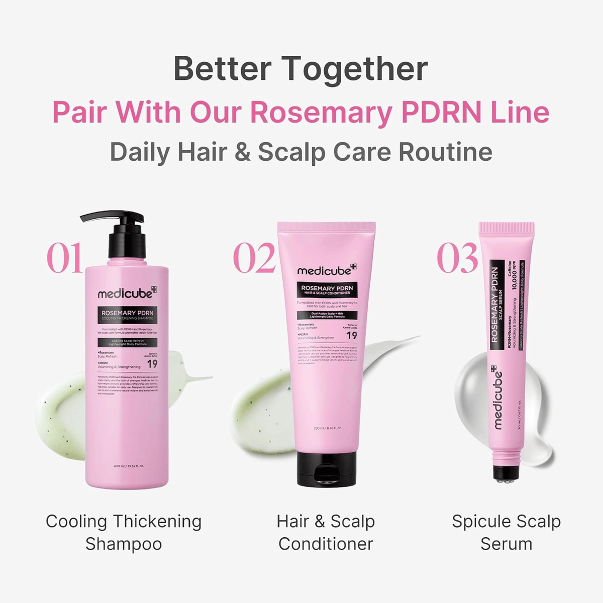 Medicube Rosemary PDRN Cooling Thickening Shampoo 400ml