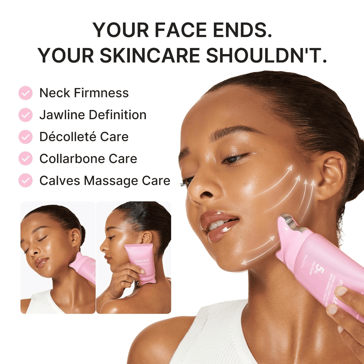 Medicube PDRN Collagen Gua Sha Neck Wrinkle Cream 90g - cosmadic