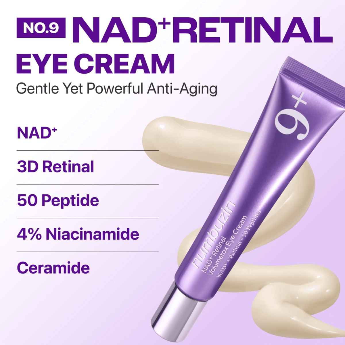 Numbuzin No.9 NAD Retinal Volumetox Eye Cream 20ml (Tube)