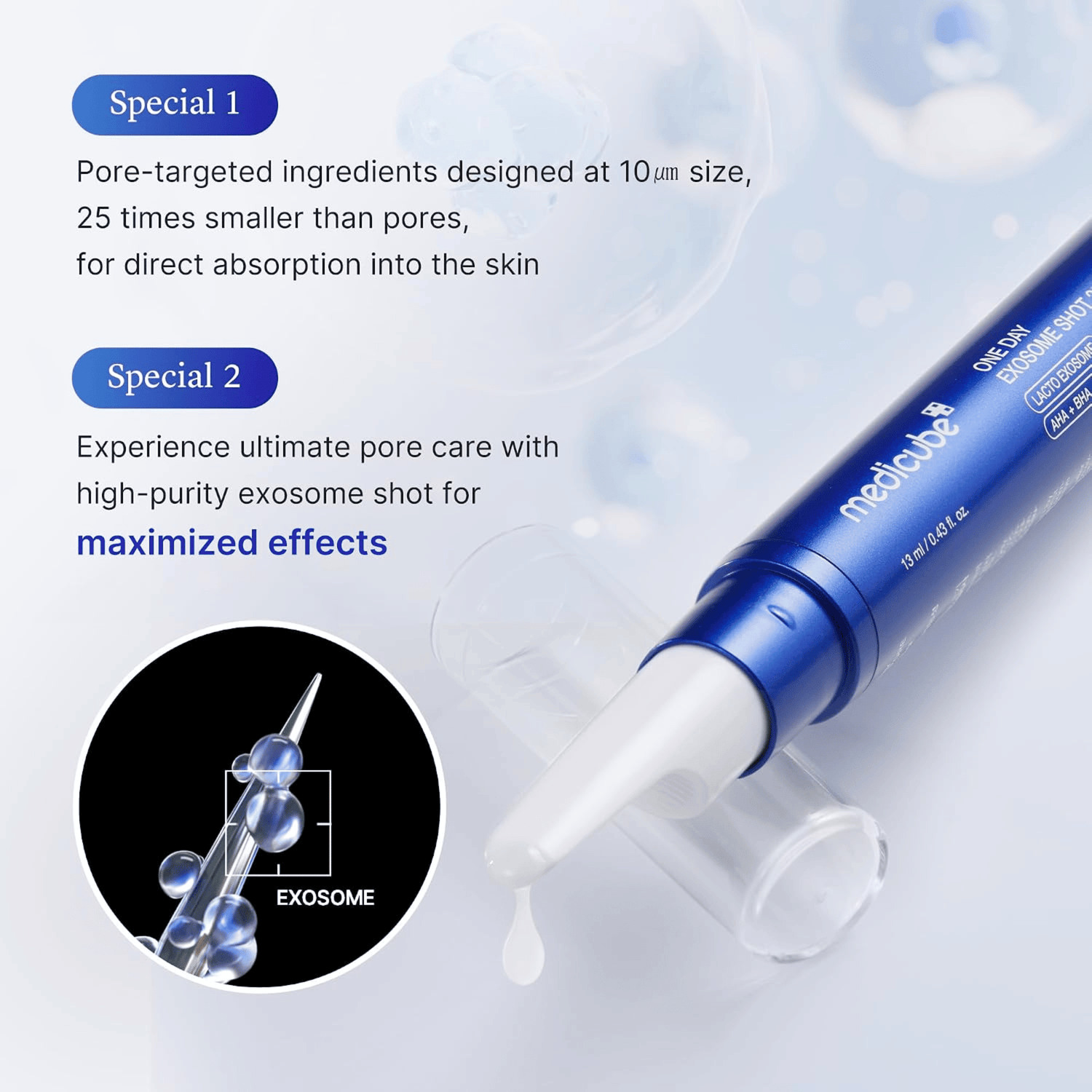 Medicube One Day Exosome Shot Pore Serum 25000 - cosmadic