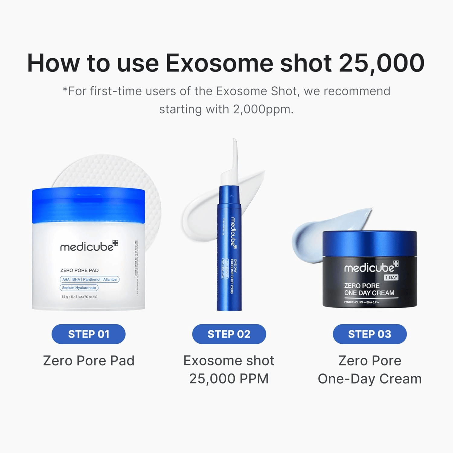 Medicube One Day Exosome Shot Pore Serum 25000 - cosmadic