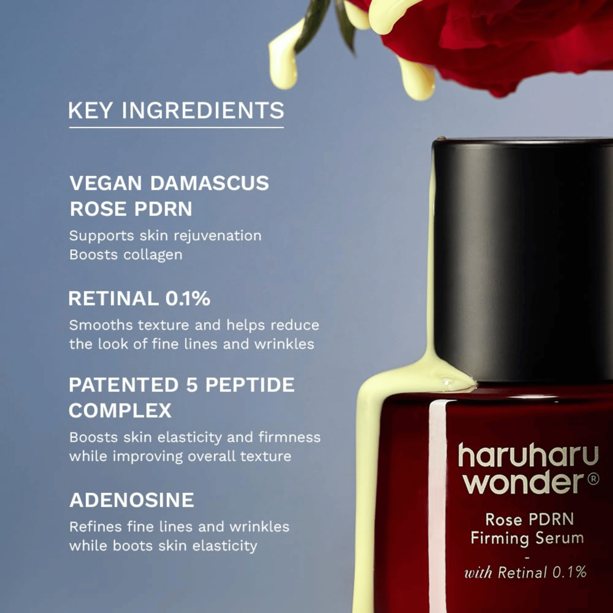 HaruHaru Wonder Rose PDRN Firming Serum 30ml - cosmadic