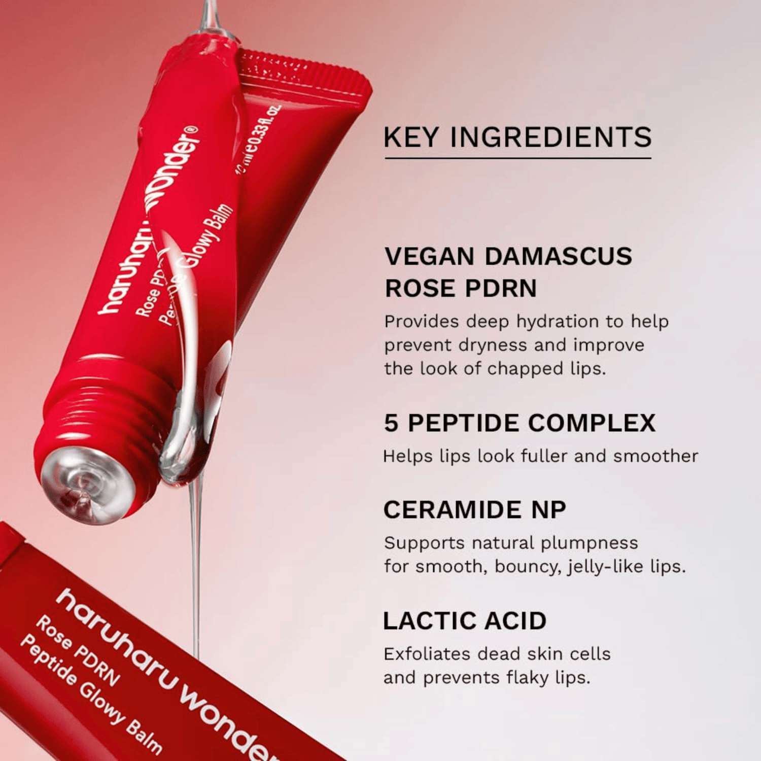 HaruHaru Wonder Rose PDRN Peptide Glowy Balm 10ml - cosmadic