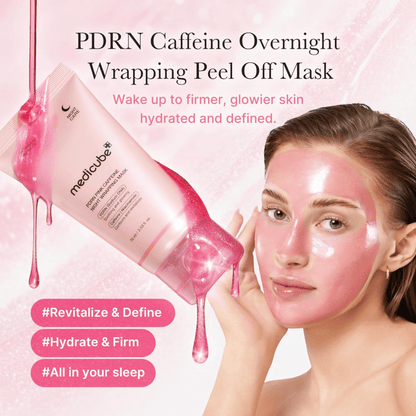 Medicube PDRN Pink Caffeine Night Wrapping Mask 75ml - cosmadic