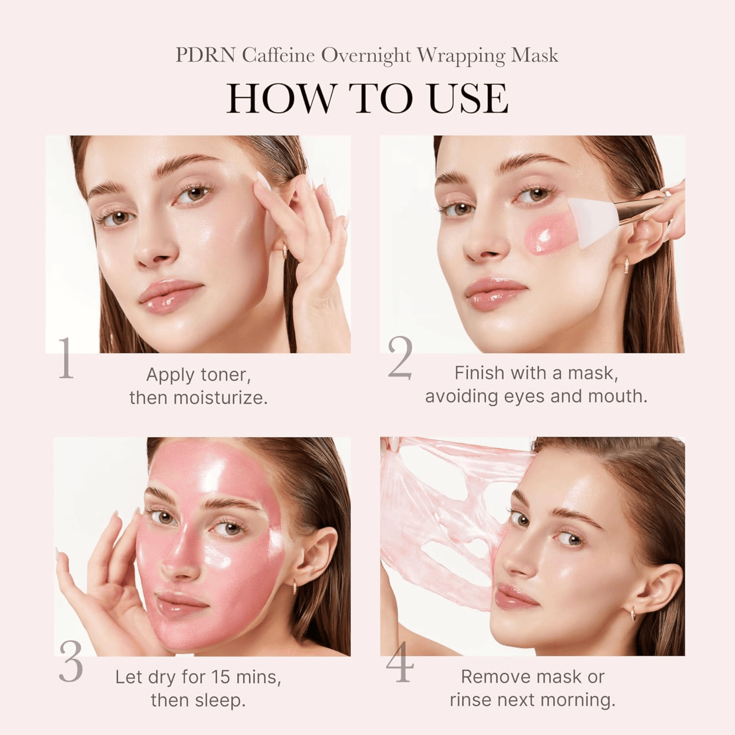 Medicube PDRN Pink Caffeine Night Wrapping Mask 75ml - cosmadic