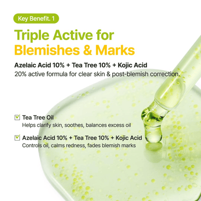 Purito Seoul Azelaic Acid 10 Kojic Tea Tree Serum 30ml - cosmadic