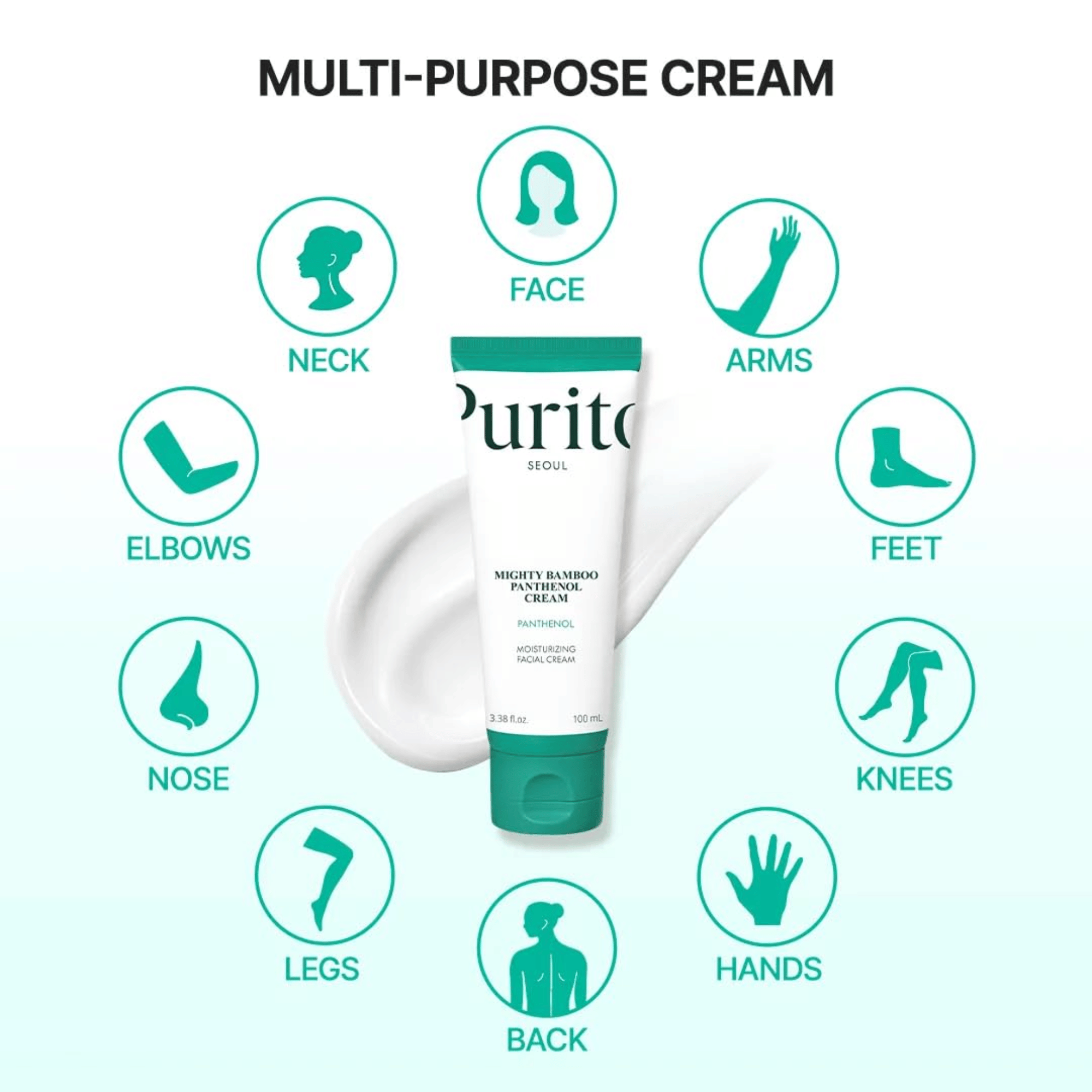 Purito Seoul Mighty Bamboo Panthenol Cream 100ml - cosmadic