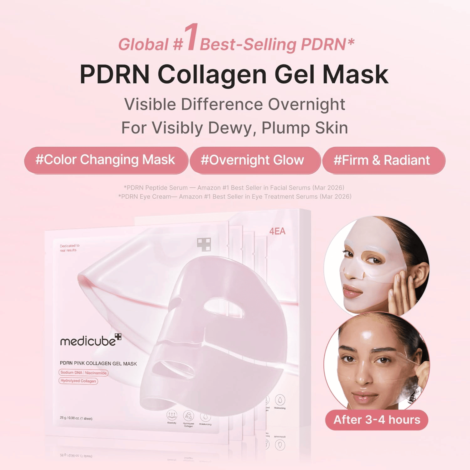 Medicube PDRN Pink Collagen Gel Mask 4 Stück - cosmadic