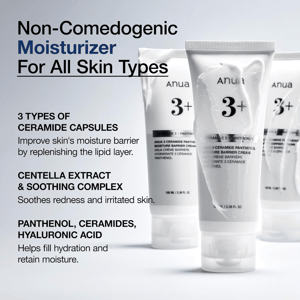 Anua 3 Ceramide Panthenol Moisture Barrier Cream 100ml - cosmadic