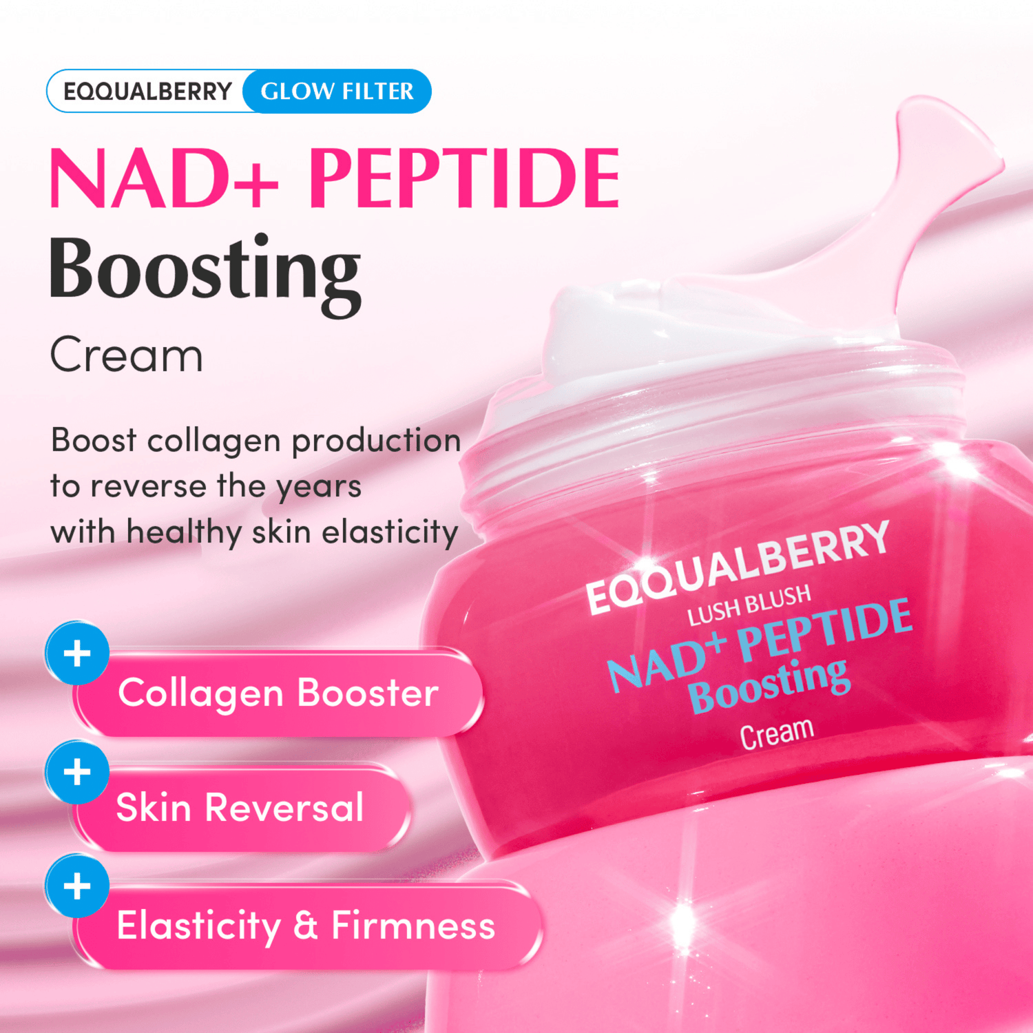 EQQUALBERRY NAD+ Peptide Boosting Cream 50ml - cosmadic