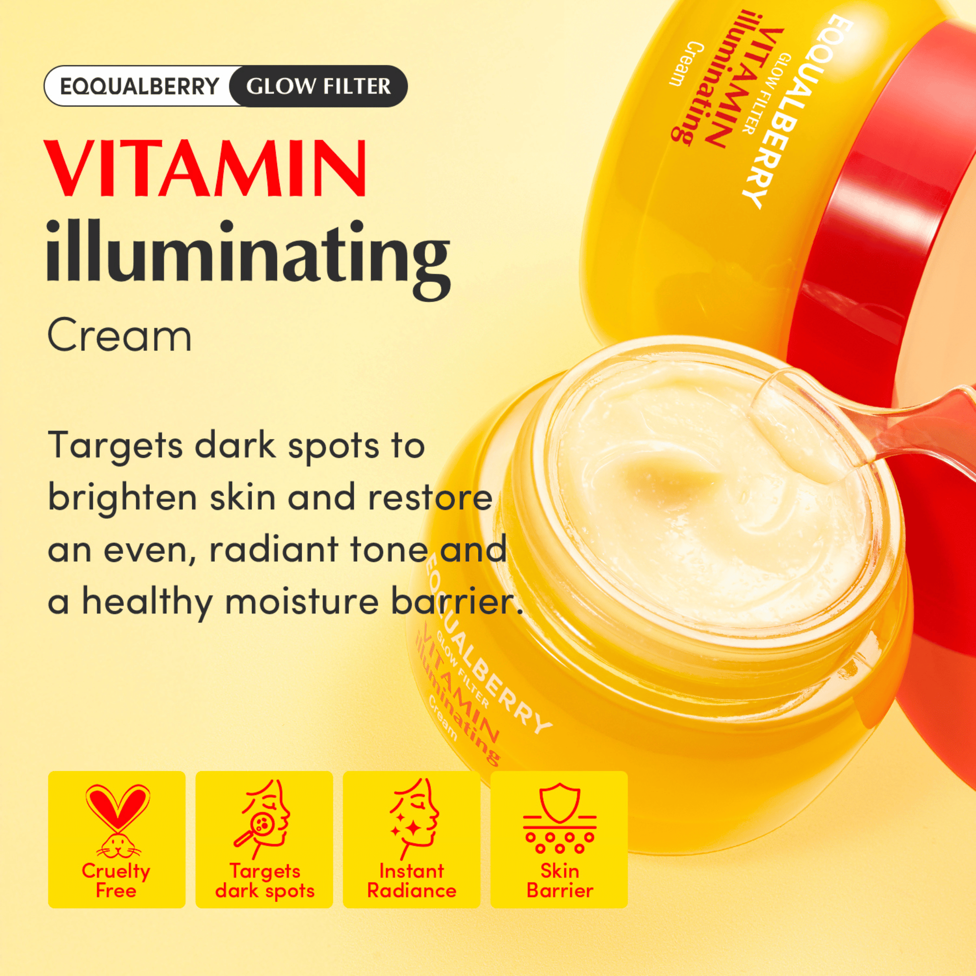 EQQUALBERRY EQQUALBERRY Vitamin Illuminating Cream 50ml - cosmadic