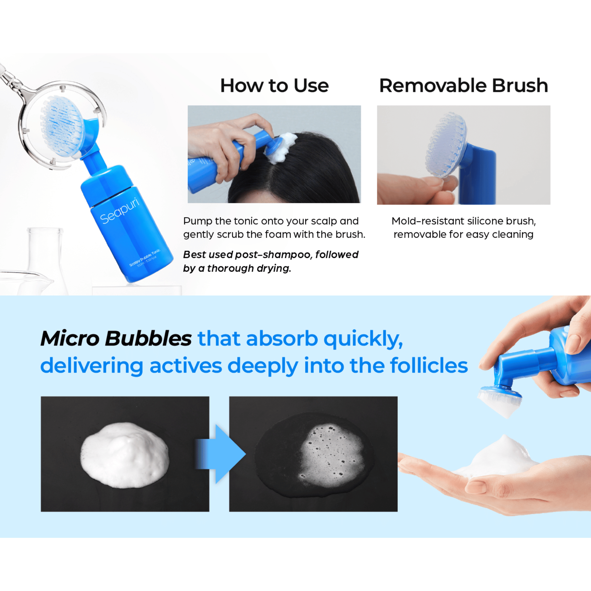 Seapuri Scalpy Bubble Tonic 100ml - cosmadic