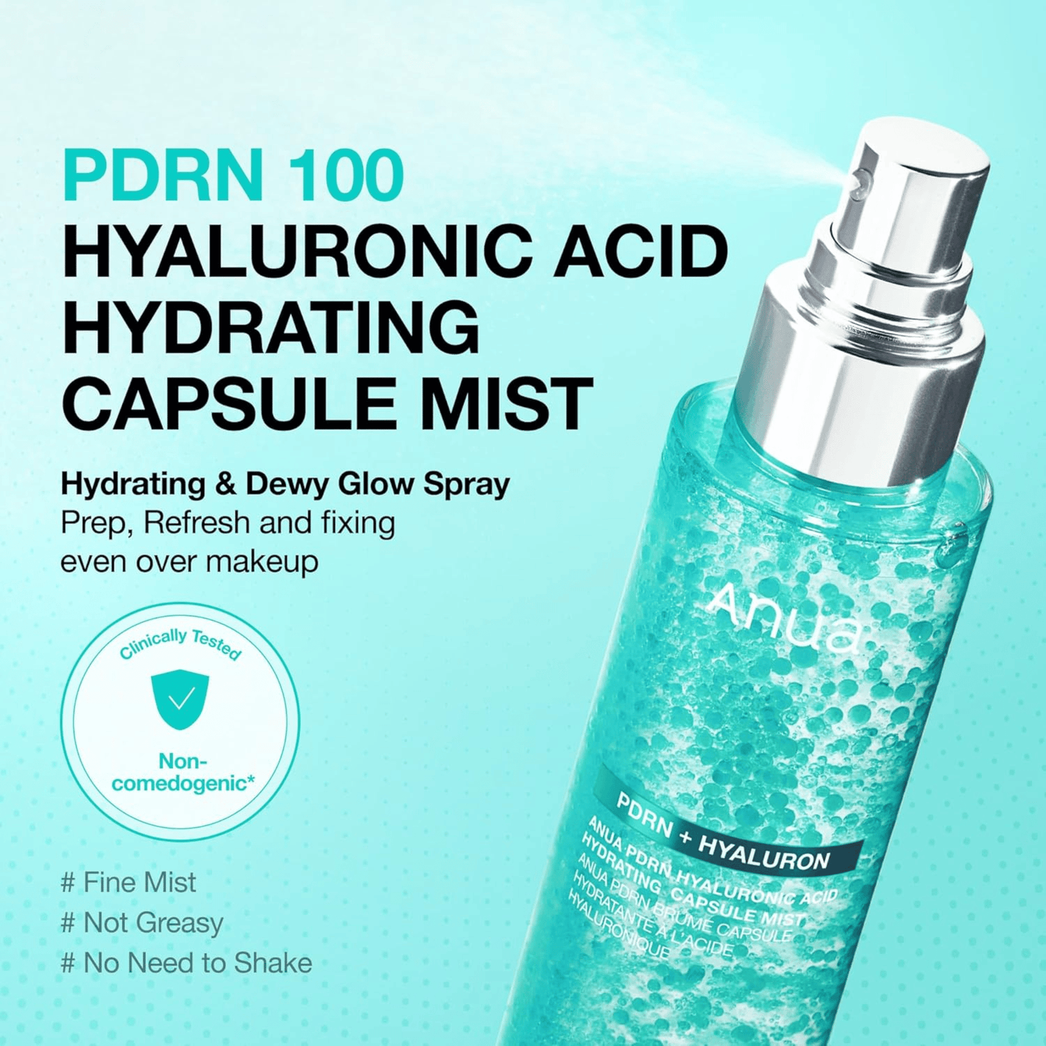 Anua PDRN Hyaluronic Acid Hydrating Capsule Mist 100ml - cosmadic