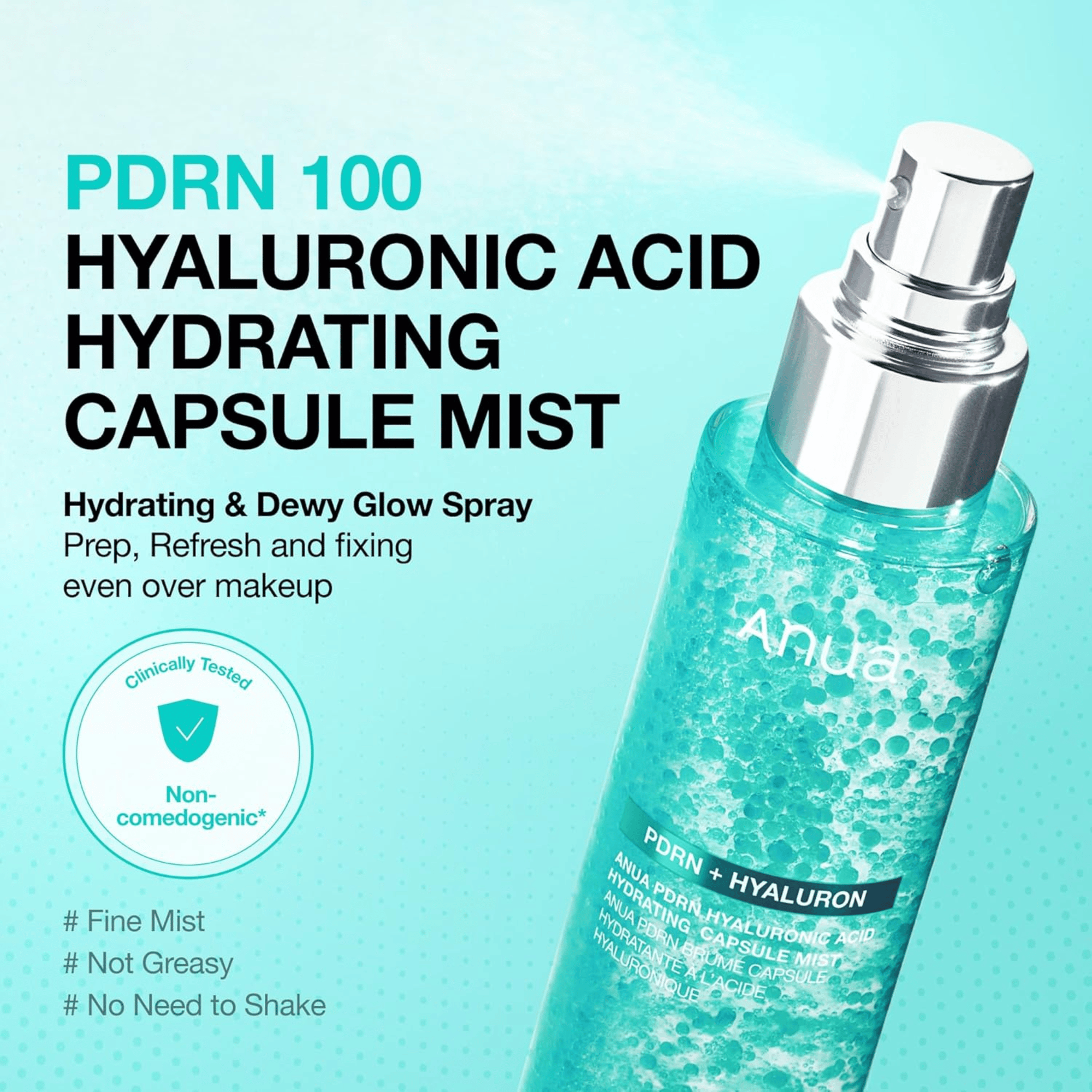 Anua PDRN Hyaluronic Acid Hydrating Capsule Mist 100ml - cosmadic