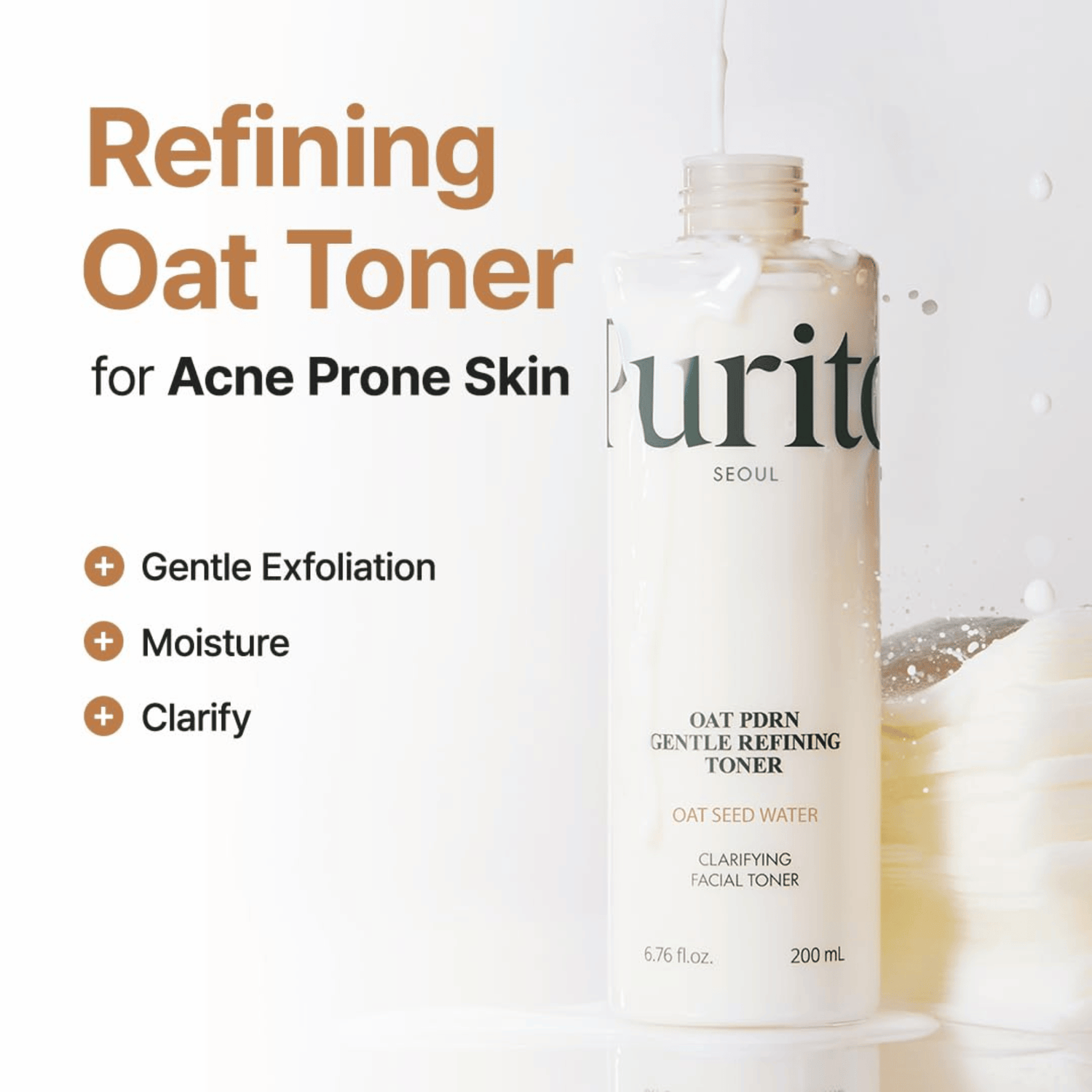 Purito Seoul Oat PDRN Gentle Refining Toner 200ml - cosmadic