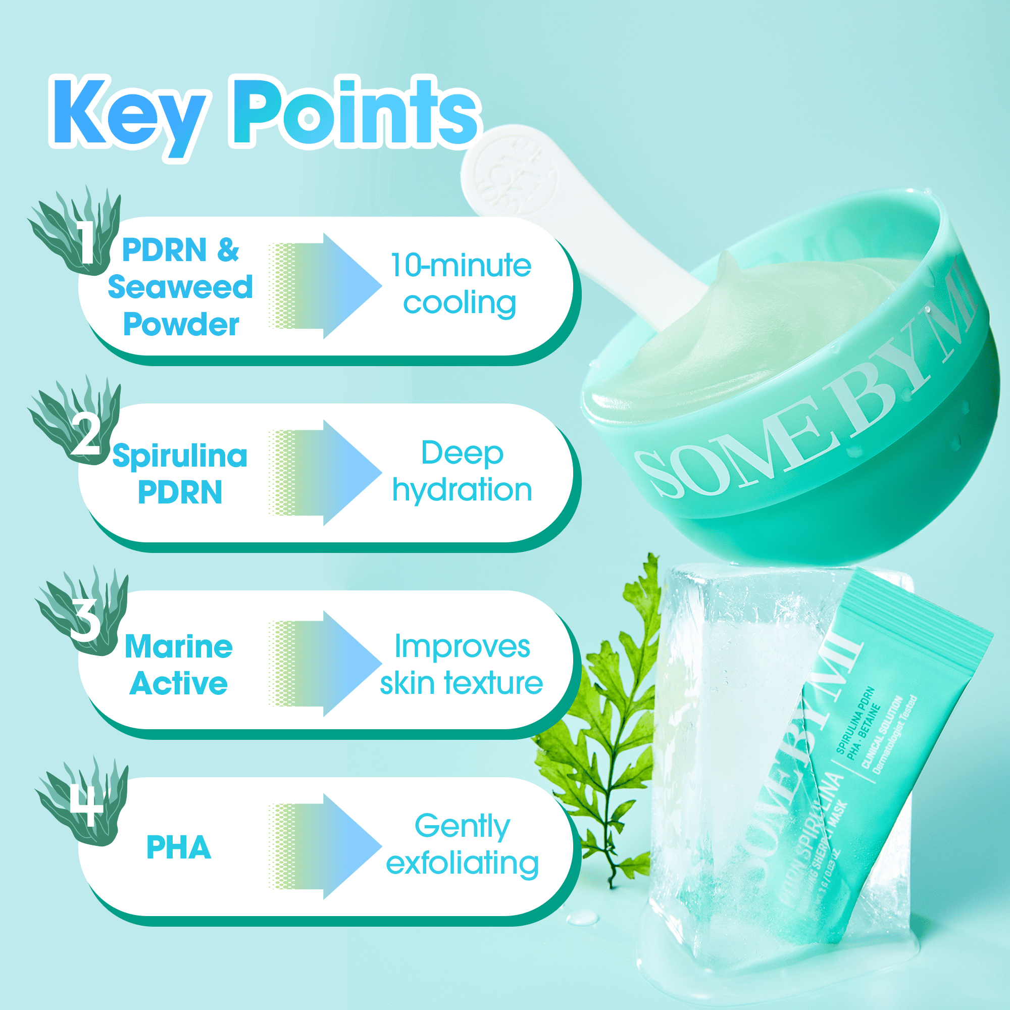 SOME BY MI Spirulina Soothing Sherbet Mask 10 Sticks - cosmadic