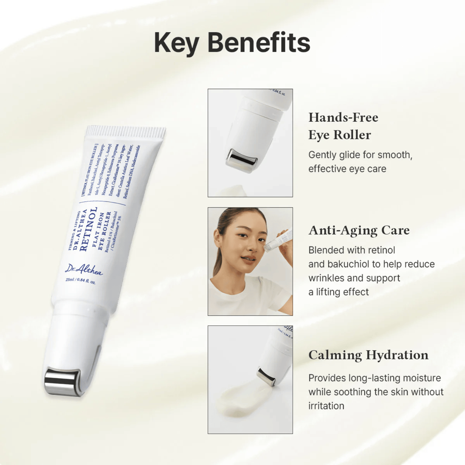 Dr.Althea Retinol Flat Iron Eye Roller 25ml - cosmadic