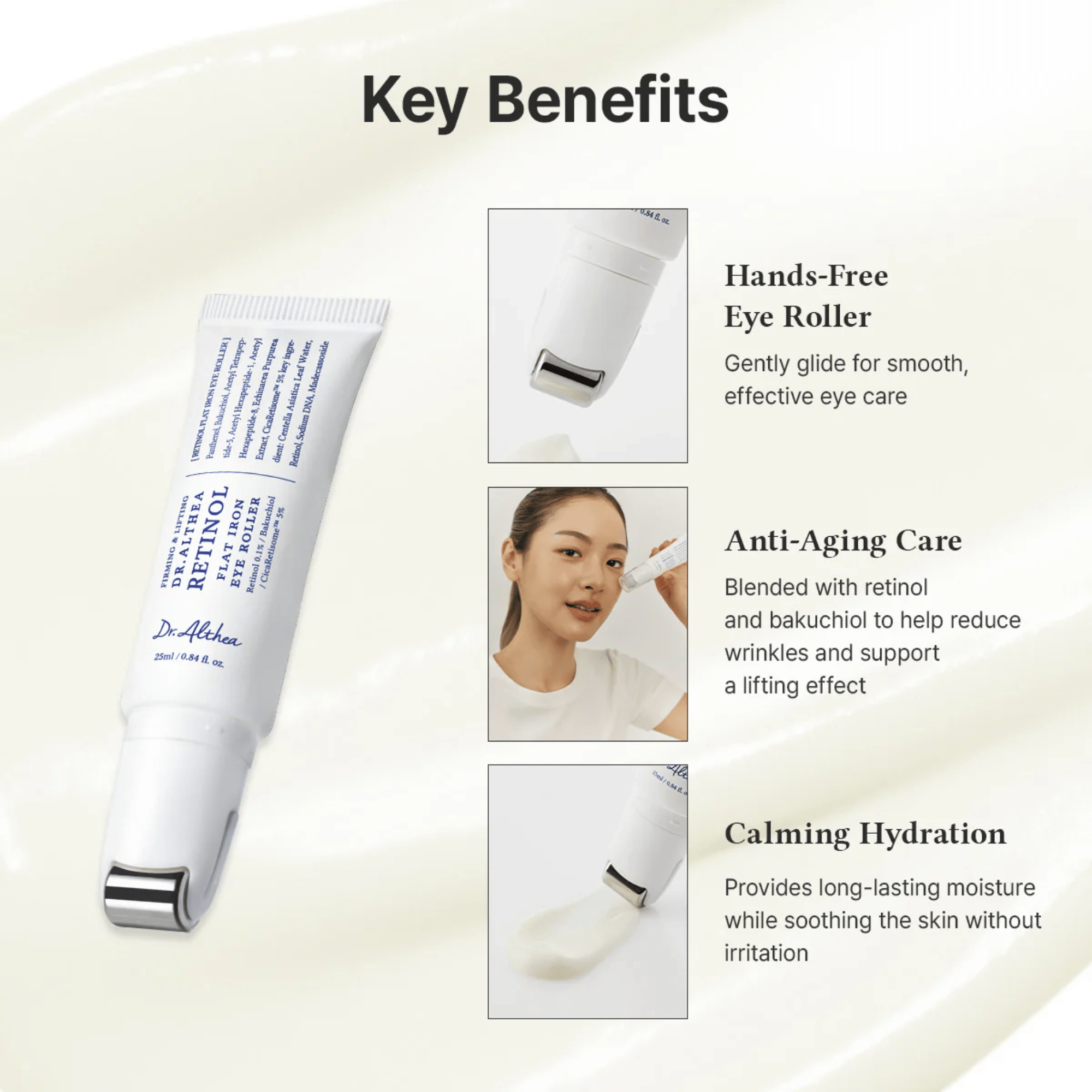 Dr.Althea Retinol Flat Iron Eye Roller 25ml - cosmadic