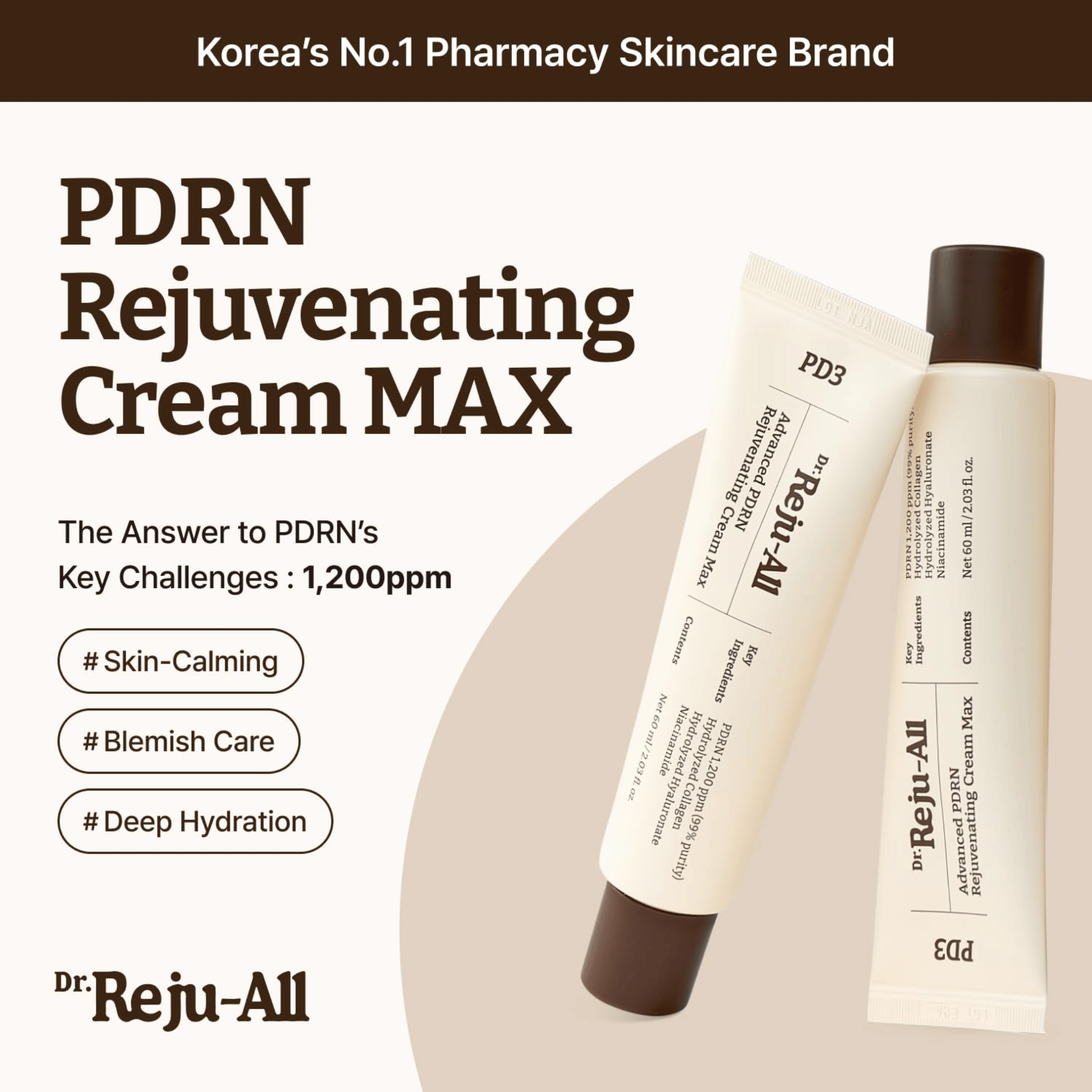 Dr. Reju-All Advanced PDRN Rejuvenating Cream Max 60ml - cosmadic