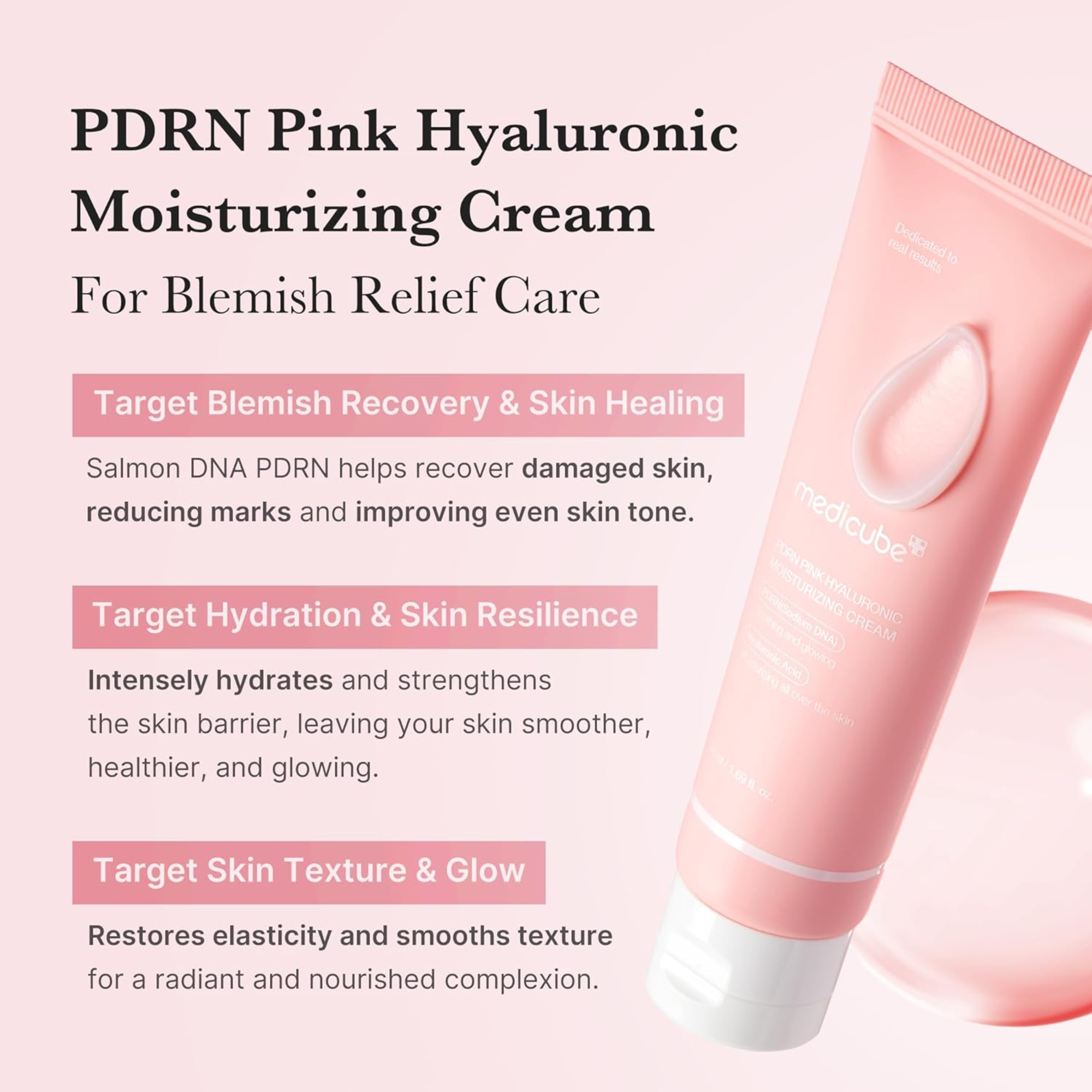 Medicube PDRN Pink Hyaluronic Moisturizing Cream 50ml - cosmadic