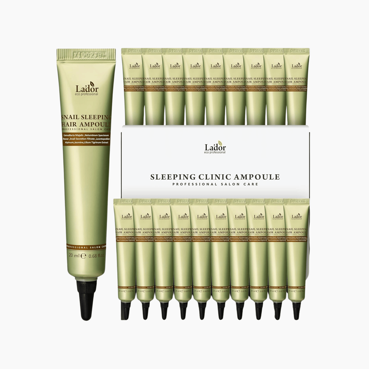 LADOR Snail Sleeping Hair Ampoule 20x20ml - cosmadic