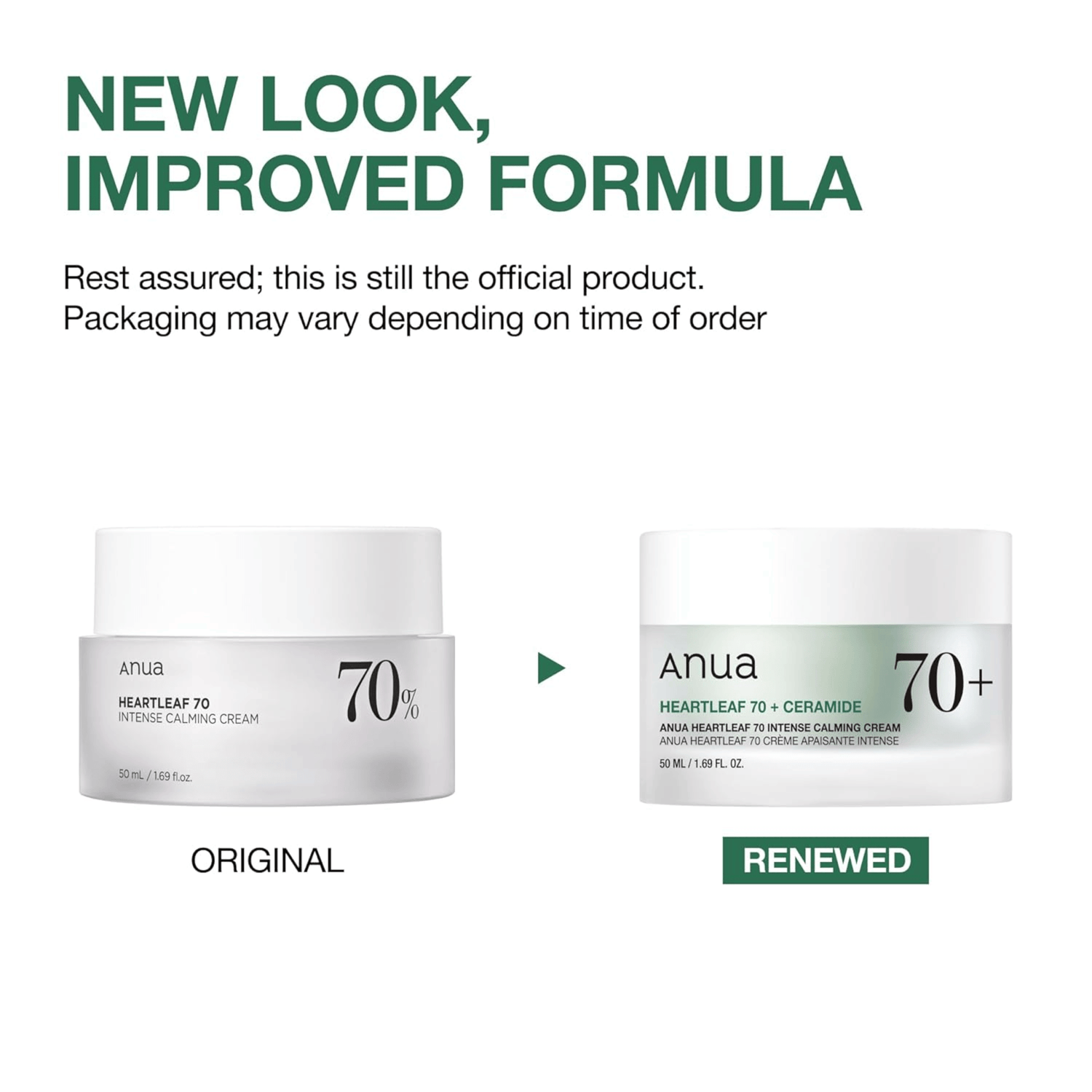 Anua Heartleaf 70% Intense Calming Cream 50ml - cosmadic