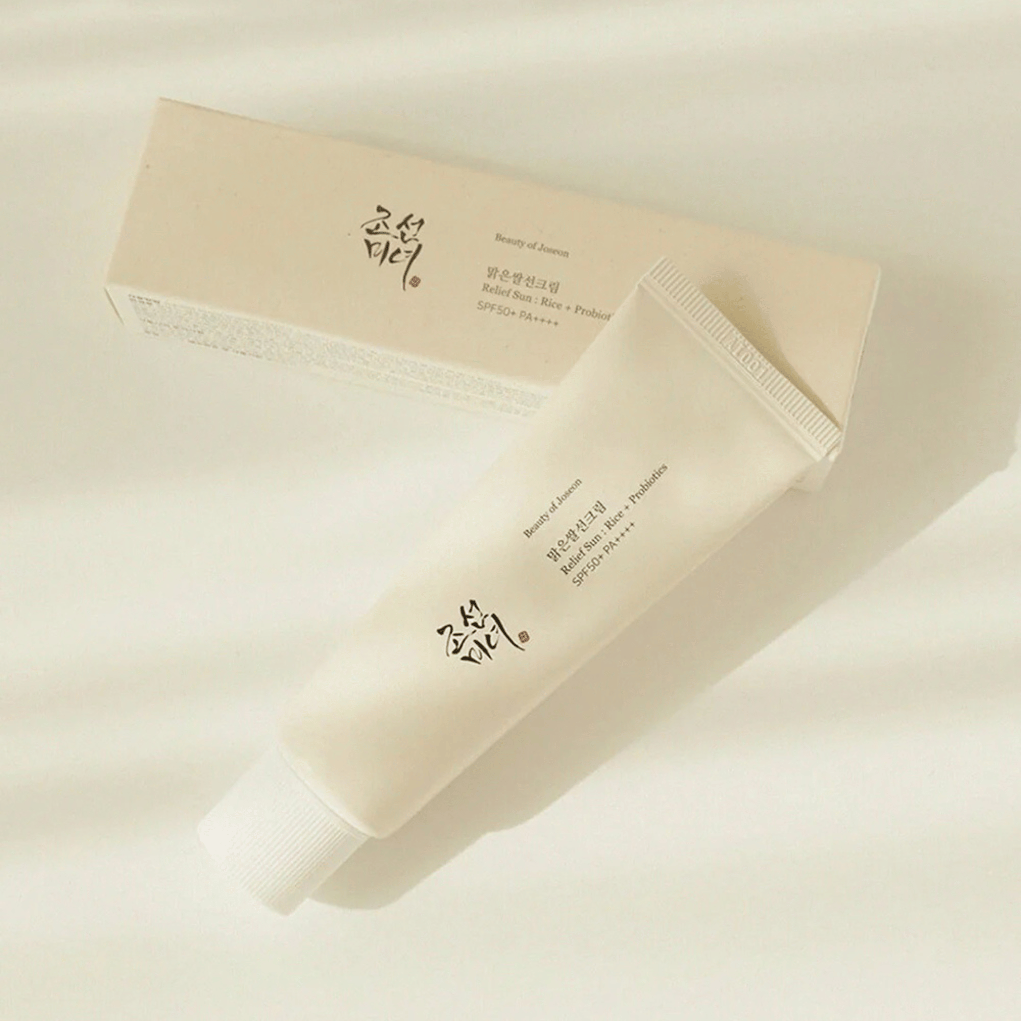 Beauty of Joseon Relief Sun Rice &amp; Probiotics mit der Umverpackung der Besteller der K-Beauty Sonnenschutzcremen